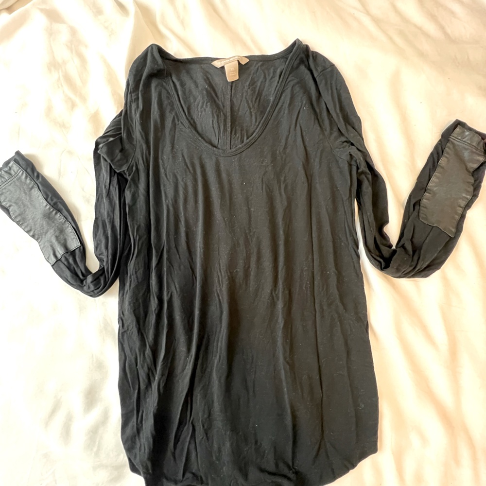 Banana Republic Leather Cuff Shirt